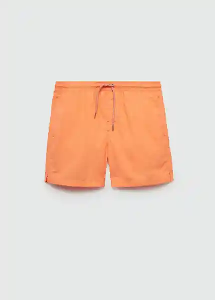 Short Bañador Liso Naranja Fluor Talla M Hombre Mango