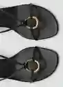 Sandalias Anilla Negro Talla 37 Mujer Mango