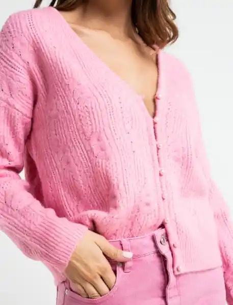 Blusa Tejido Prity Mujer Rosa Ahumado Medio T.S 483E049 Naf Naf