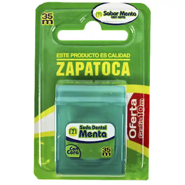 Zapatoca Seda Dental Sabor a Menta con Cera