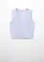 Chaleco Luka Celeste Talla M Mujer Mango