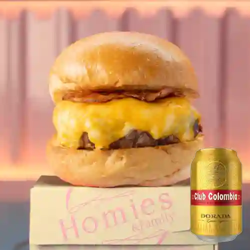 Combo Colby Jack Burger + Club Colombia Dorada 355 ml