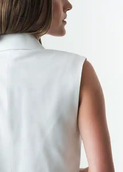 Chaleco Mujer Crudo Puro Claro Talla L 423G035 Naf Naf