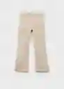 Pantalón Velve Beige Talla 08 Niñas Mango