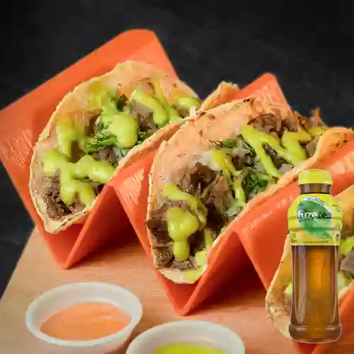 Combo Taco Suadero + Fuze Tea Limón 400ML