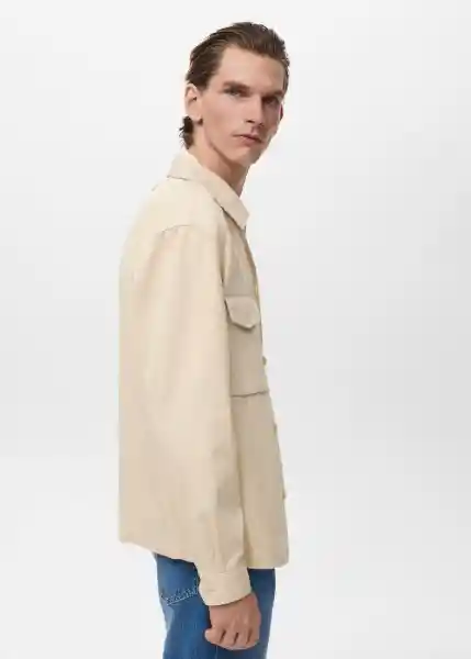 Chaqueta Alicudi2 Beige Talla L Hombre Mango