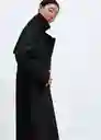 Abrigo Trench Chicago Negro Talla M Mujer Mango
