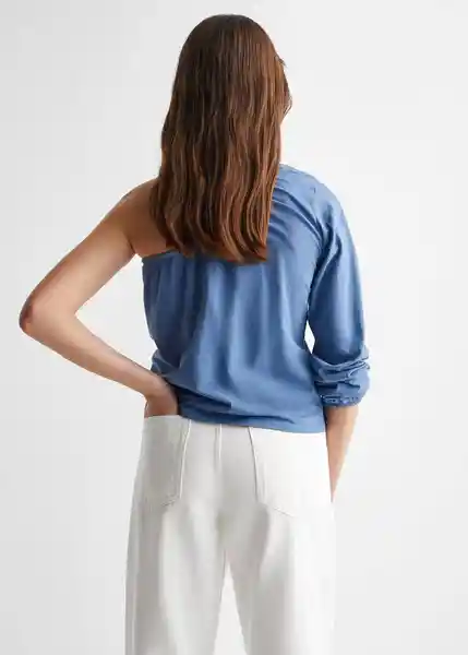 Camiseta Off Azul Talla 19 Mango Teen Girl Mango