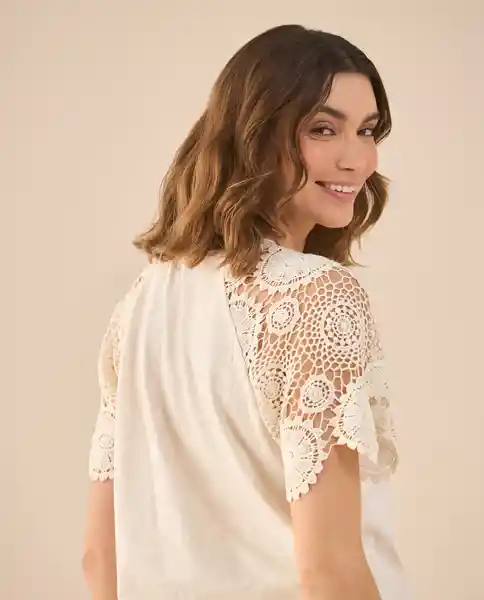 Camiseta Beige Arena Claro Talla M 601G201 Esprit