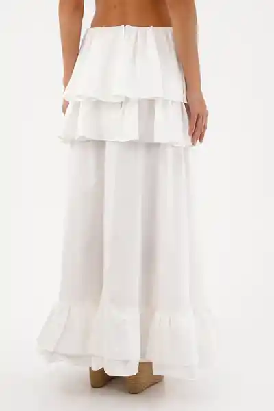 Falda Larga Brumelia Blanco Talla 02 M