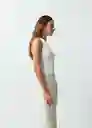 Camisa Tejido Mujer Crudo Marfil Claro Talla S 582G041 Naf Naf