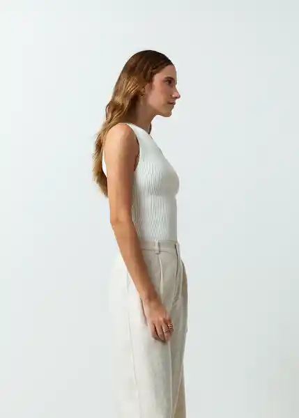 Camisa Tejido Mujer Crudo Marfil Claro Talla S 582G041 Naf Naf