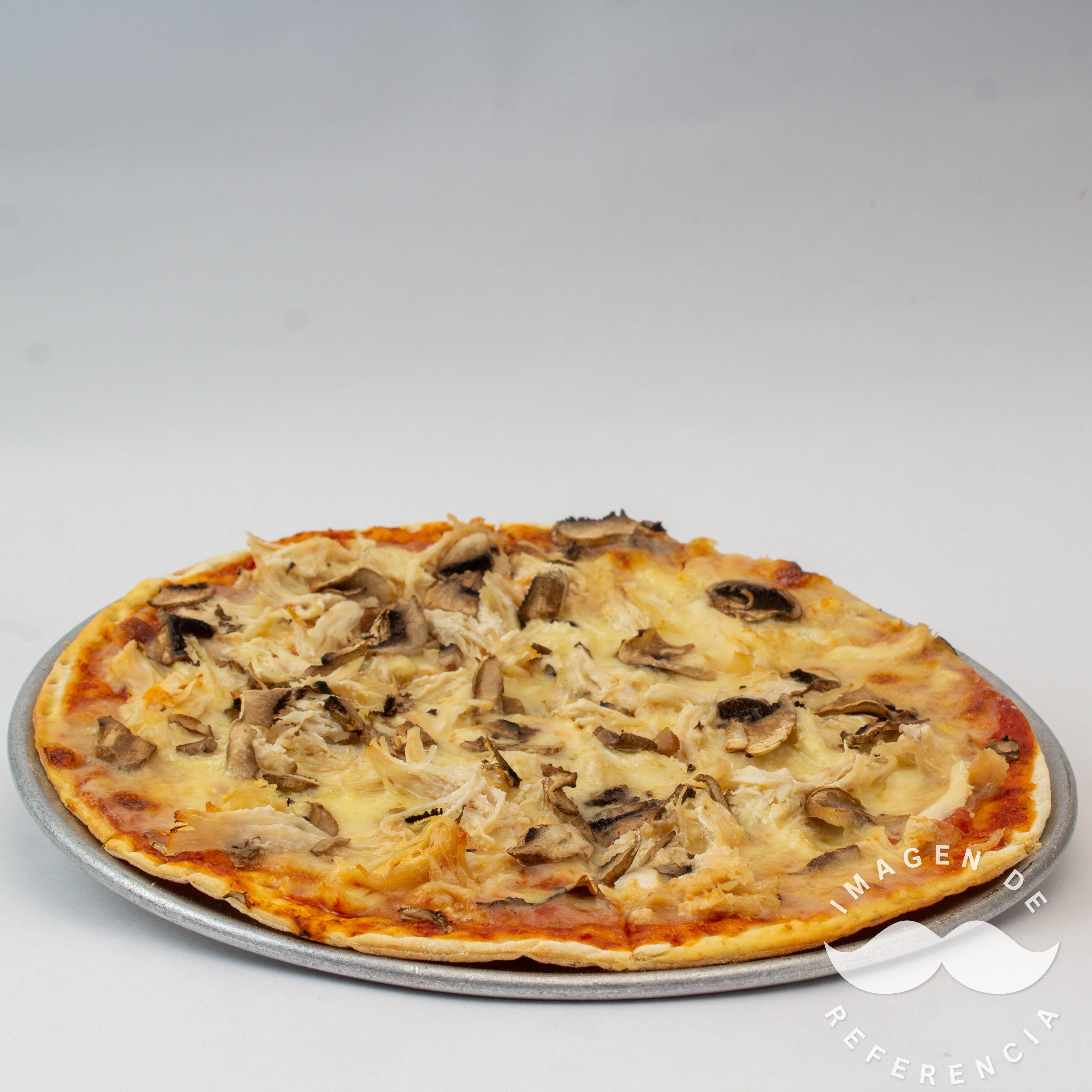 Pizza Pollo y Champiñón Pequeña