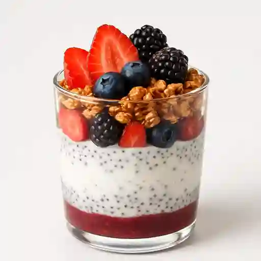 Parfait Frutos Rojos y Semillas de Chía