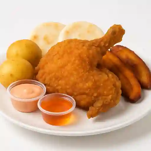 Medio Pollo Apanado