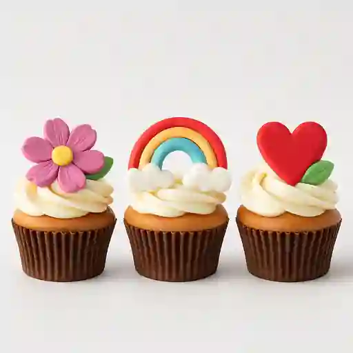 3x1 Cupcakes Fondant,