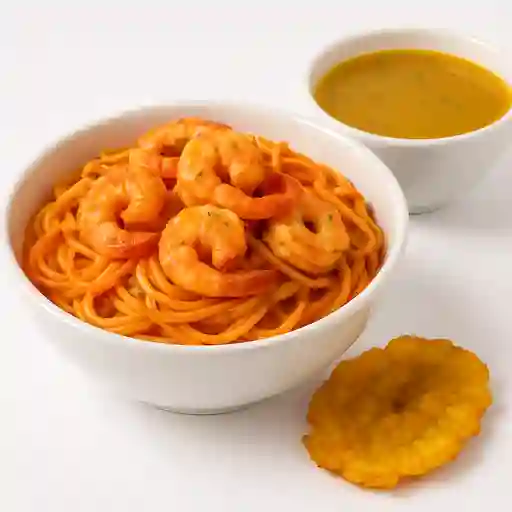 Espaguetis con Camarón 