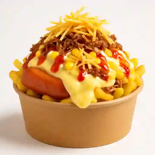Salchipapa Super Quesuda