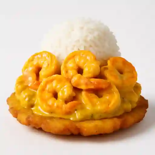 Tostón Camarones Al Curry