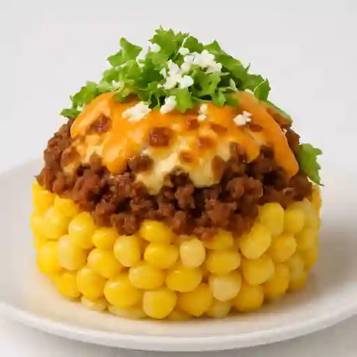 Mazorca Desgranada con Carne Gratinada