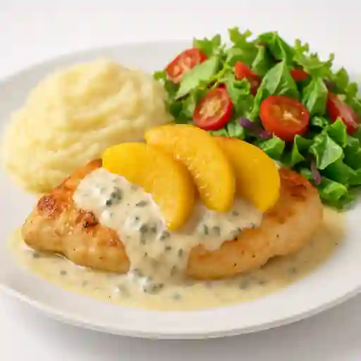 Pollo en Salsa de Queso Azul & Durazno