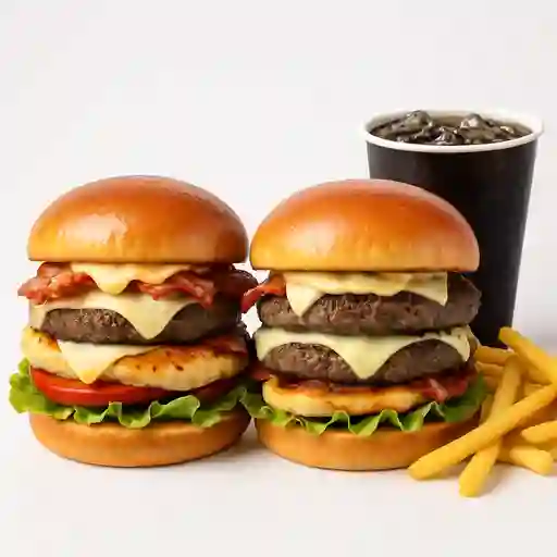 2 Hamburgüesas Queen en Combo