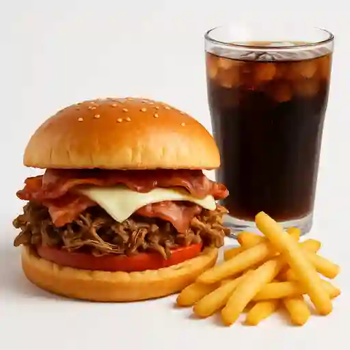 Combo Hamburguesa Desmechada