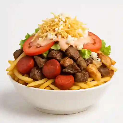 Salchipapa Mixta