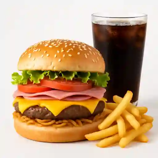 Hamburguesa Sencilla en Combo
