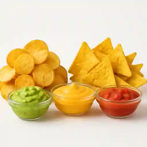 Papas Nachos y Salsas
