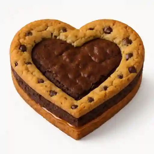 Cookie Pie Corazón Brownie y Arequipe