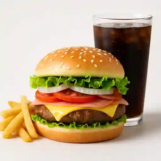 Hamburguesa Sencilla, Papa Francesa y Gaseosa