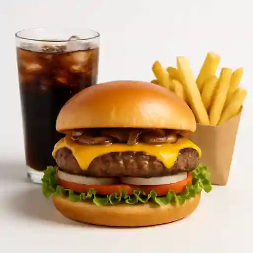 Combo Hamburguesa Solomito + Bebida + Papas