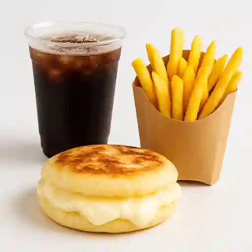 Combo Arepa de Queso + Papas + Bebida