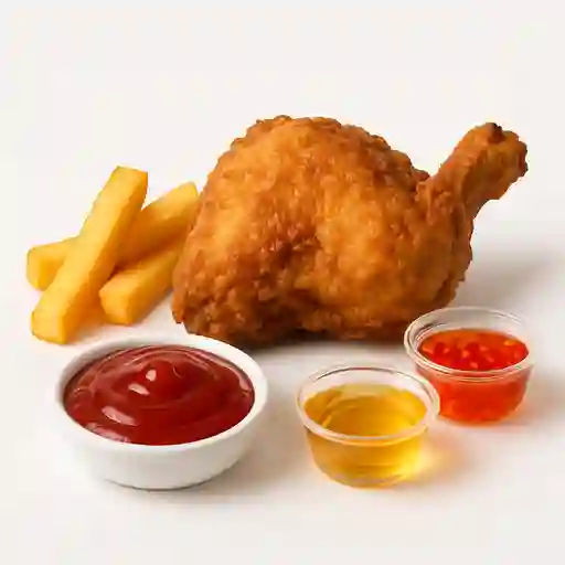 Un Cuarto de Pollo a la Broaster