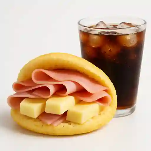 2 Arepa Jamón y Queso en Combo