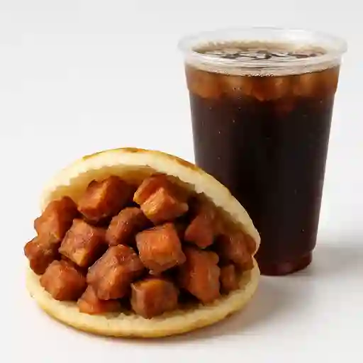 2 Arepa con Chicharrón en Combo