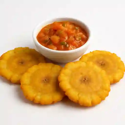 Patacones con Hogado