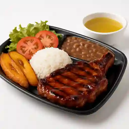 Bandeja de Chuleta BBQ