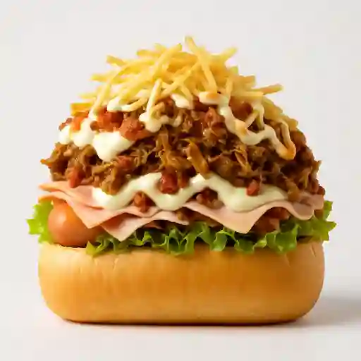 Perro con Carne Desmechada