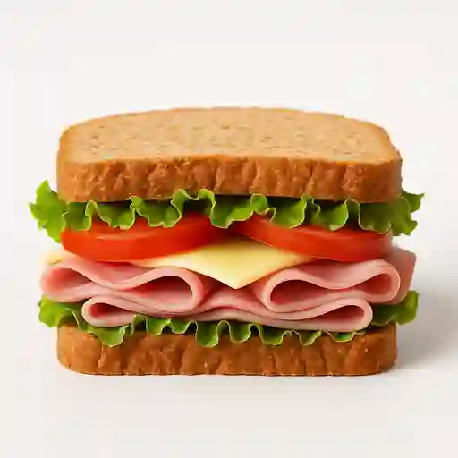 Sándwich Jamón Queso y Vegetales