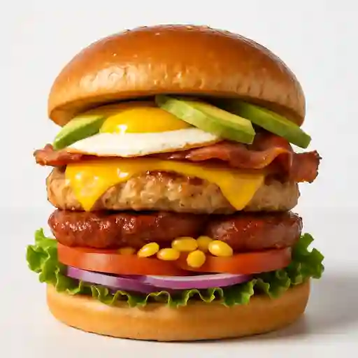 Hamburguesa Mixta de Pollo Chorizo