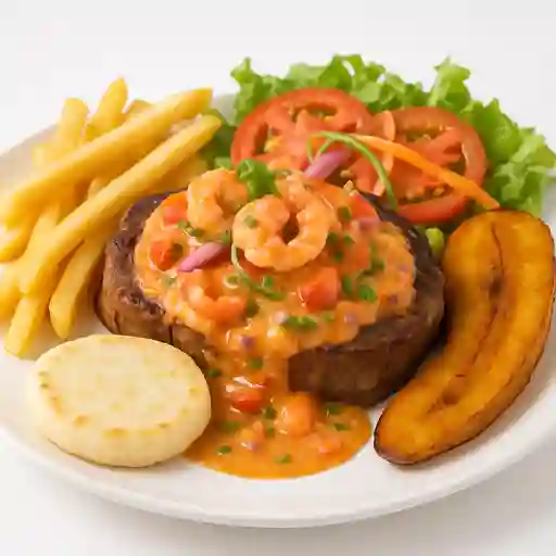 Baby Beef en Salsa de Camarón