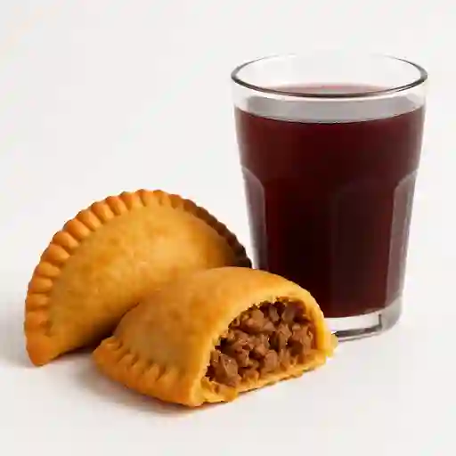 Pastel con Carne Mas Bebida