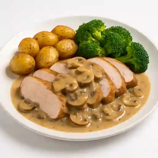 Lomo de Cerdo en Salsa de Champiñones