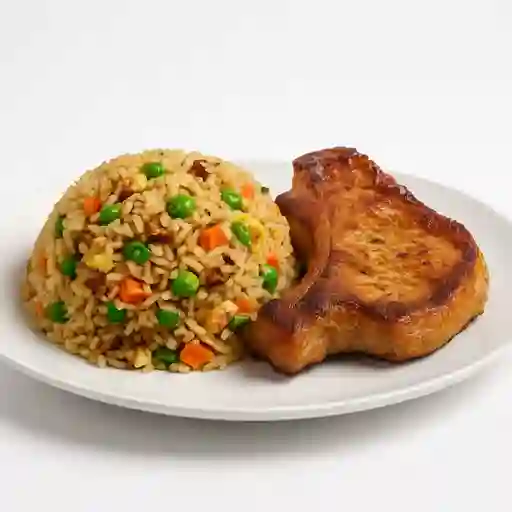 Arroz Chino y Chuleta