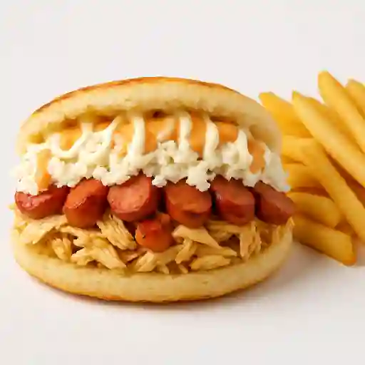 Arepa Pollo Ranch con Papas Gratis