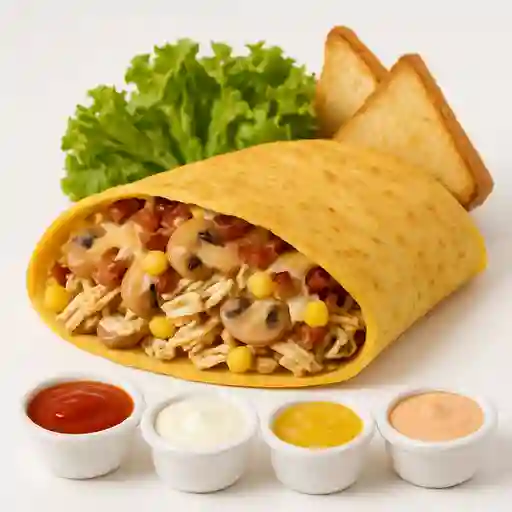 Crepe de Pollo con Champiñón