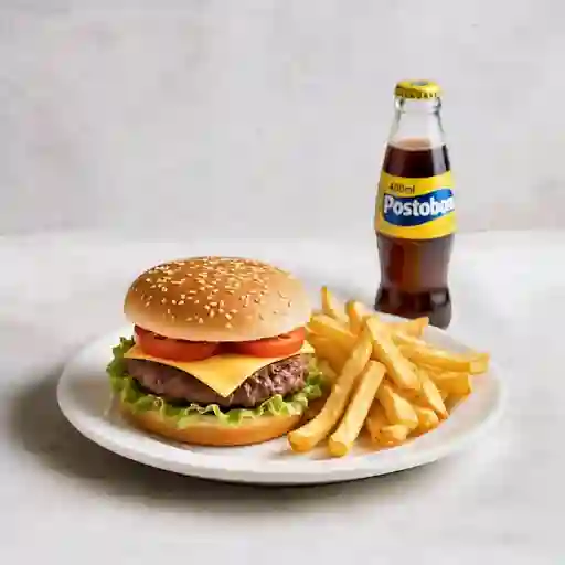 Hamburguesa Clásica + Papas + Bebida