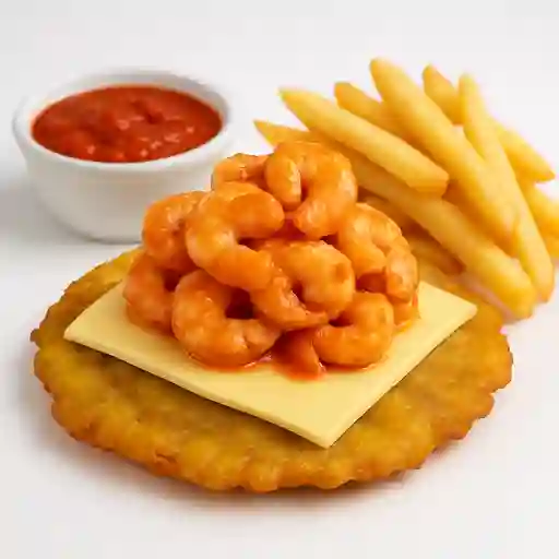 Patacón con Camarones